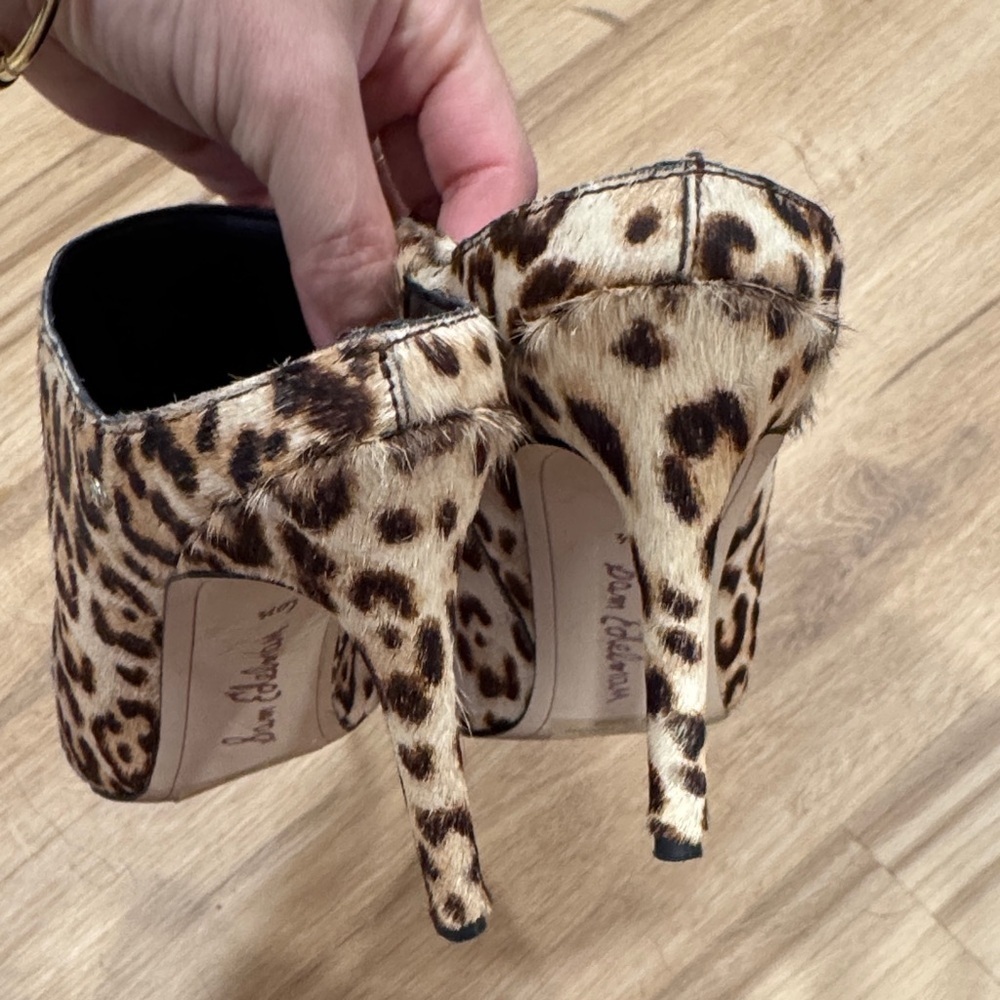 Sam Edelman Animal Print Mules Pumps 6.5 - Picture 6 of 7